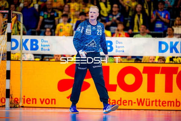 Torwart David Späth (29; Rhein Neckar Löwen) im Einsatz