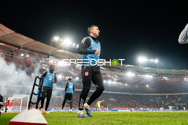 Spieler beim Aufwärmen