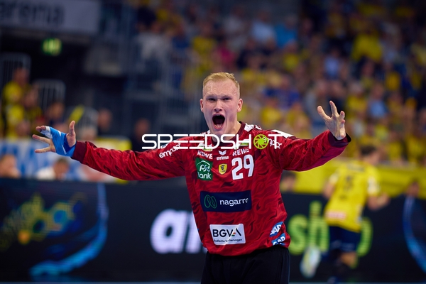 Handball I David Späth (29; Rhein Neckar Löwen) jubelt