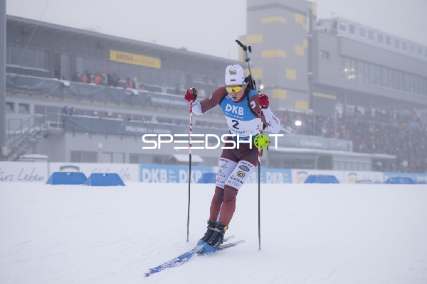 Sprint der Männer: Renars BIRKENTALS (2; Biathlon Männer) in Aktion