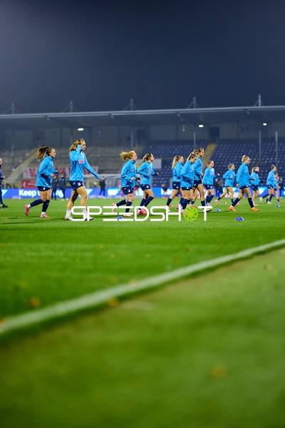 Spieler beim Aufwärmen