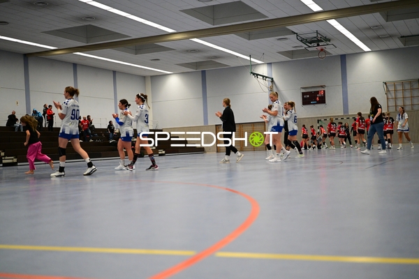 Spieler von TVE - Edinger Haie verlassen Spielfeld