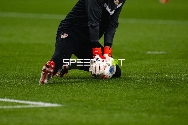 Torwart sichert Ball