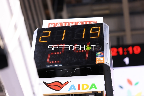 Stadion-Szene mit Anzeigetafel