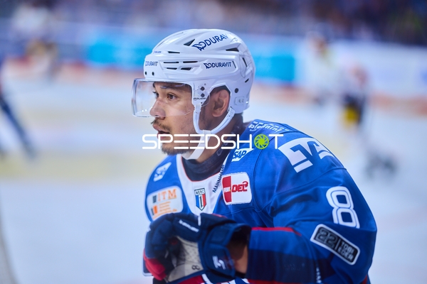 Spieler der Adler Mannheim im Einsatz