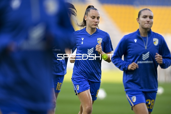 Spieler beim Aufwärmen