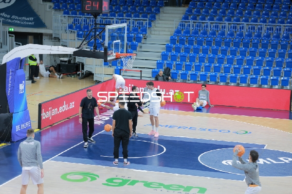 Spieler beim Aufwärmen