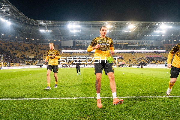 Spieler beim Aufwärmen