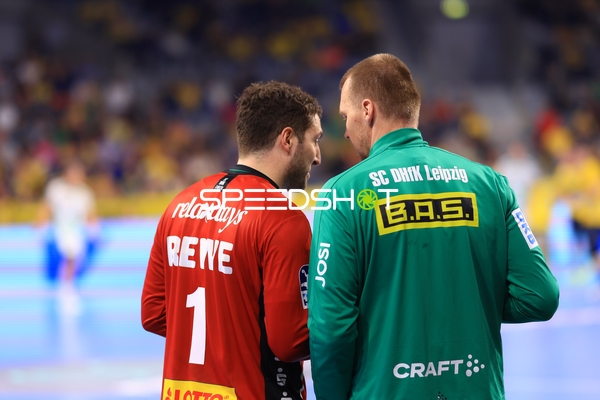 Domenico Ebner (1; SC DHfK Leipzig) im Gespräch