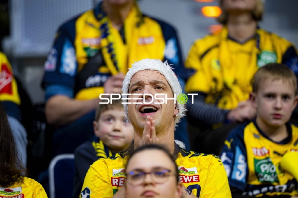 Fans in gelben Trikots in der SAP Arena