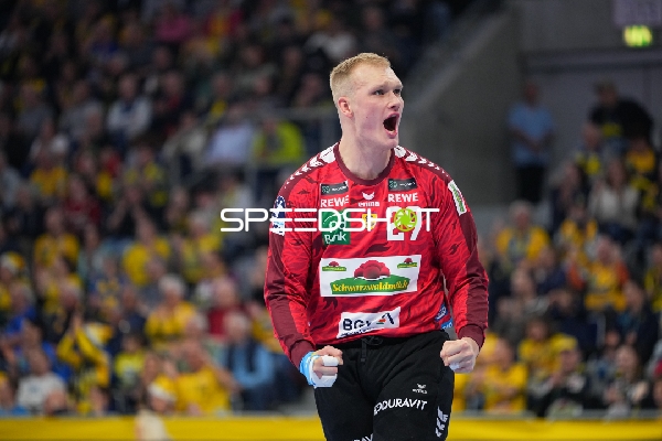 David Späth (29; Rhein Neckar Löwen) jubelt