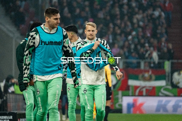 Spieler beim Aufwärmen