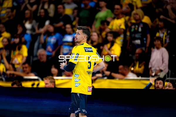 Spieler Ivan Martinović (5; Rhein Neckar Löwen) in Position