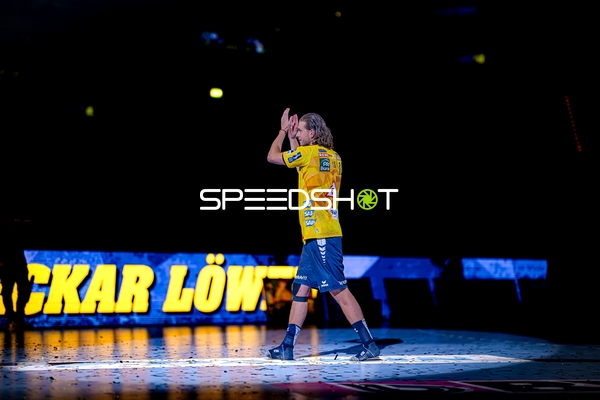 Spieler der Rhein-Neckar Löwen applaudiert