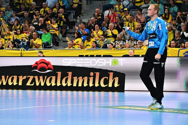 David Späth (29; Rhein Neckar Löwen) zeigt Emotion