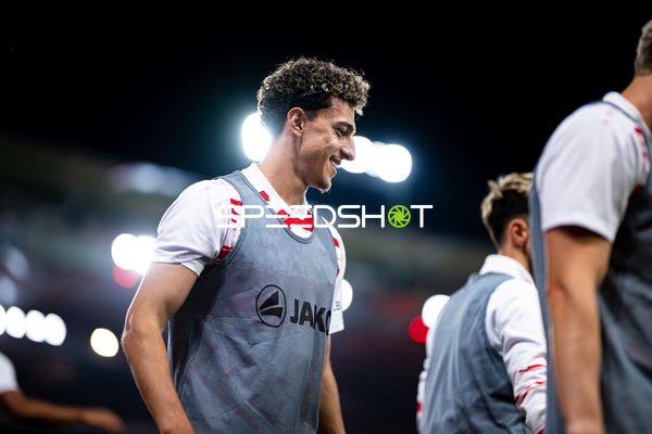 Spieler beim Aufwärmen