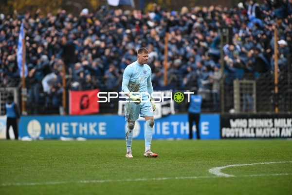 Torwart Yannic Stein (34; SV Babelsberg 03) im Einsatz