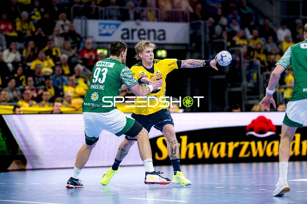 Wurf von Edwin Aspenbäck (78; Rhein Neckar Löwen)