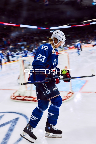 Adler Mannheim Spieler läuft über das Eis