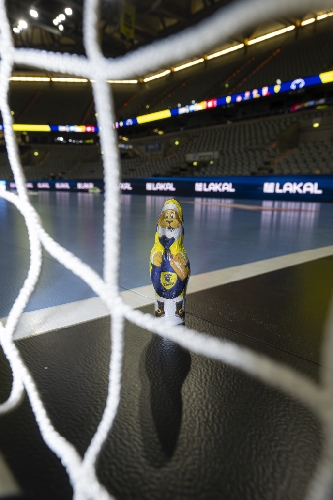 Schokoladen-Weihnachtsmann in SAP Arena
