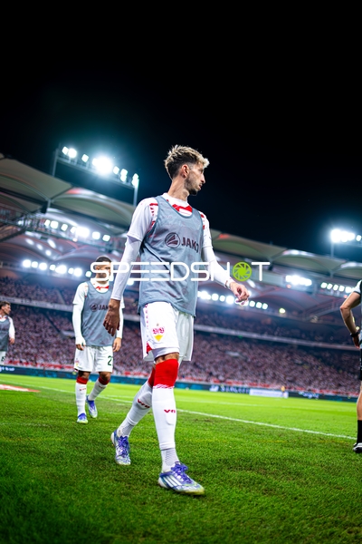 Spieler beim Aufwärmen