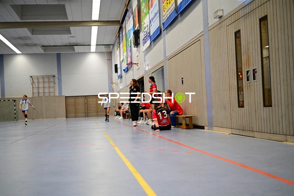 Spieler von TVE - Edinger Haie auf Bank und Spielfeld