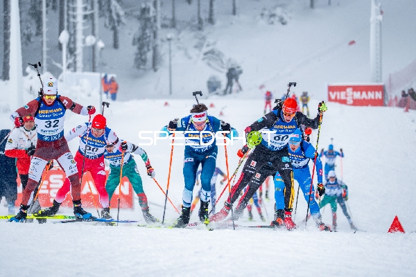 Biathleten in Verfolgung in Oberhof