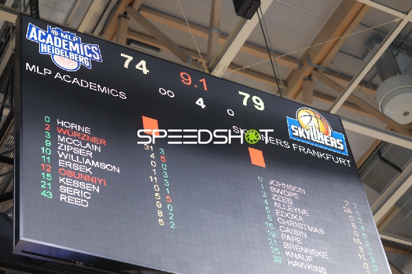 Spielstandsanzeige in der Sap Arena
