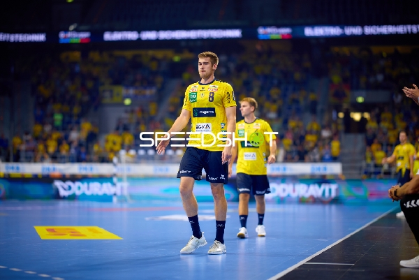 Handballspieler in Position