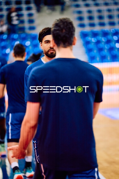 Spieler beim Warm-up