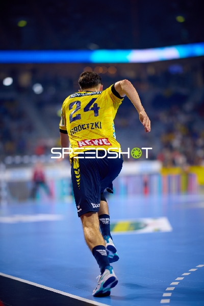 Handballspieler Patrick Groetzki (24; Rhein Neckar Löwen) in Aktion