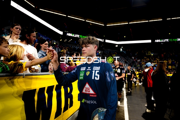 Spieler David Móré (15; Rhein Neckar Löwen) in der Halle