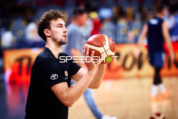 Nationalspieler beim Aufwärmen