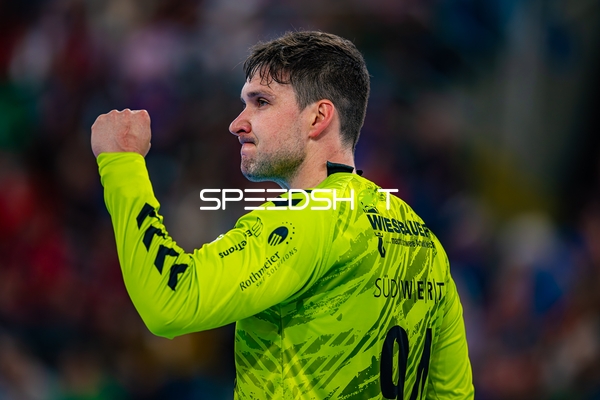 Torwartjubel Daniel Rebmann (94;SG BBM Bietigheim)