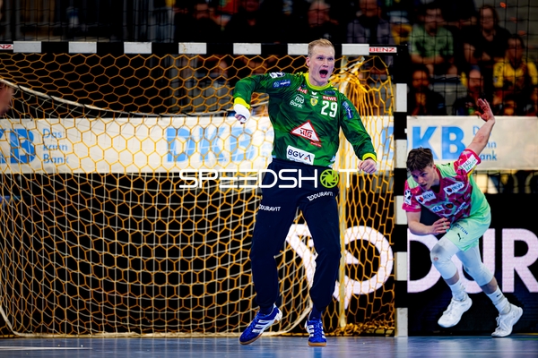 Torwart David Späth (29; Rhein Neckar Löwen) in Aktion