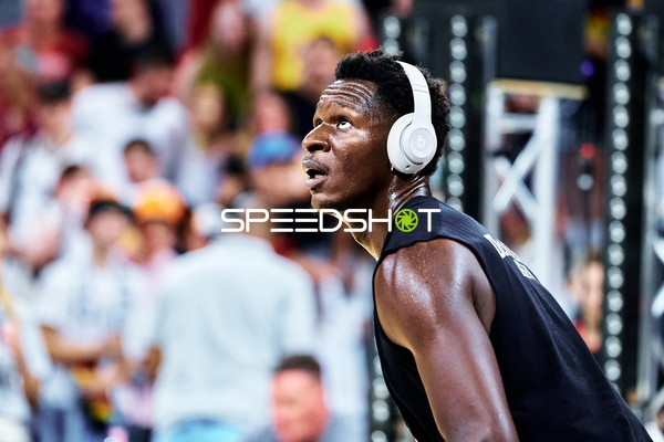 Spieler beim Aufwärmen