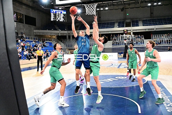 Ballaktion unter dem Korb