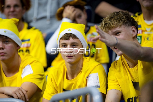 Fans in gelben Shirts in der SAP Arena