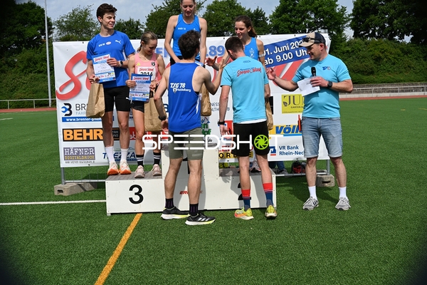 Siegerehrung TVE Sommerlauf Edingen 2025