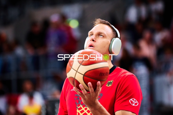 Deutschland-Spieler beim Aufwärmen