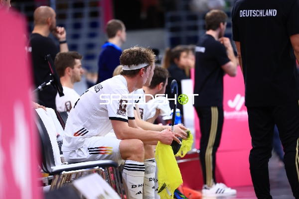 Spieler von Deutschland auf der Bank