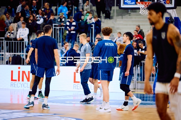 Spieler beim Aufwärmen