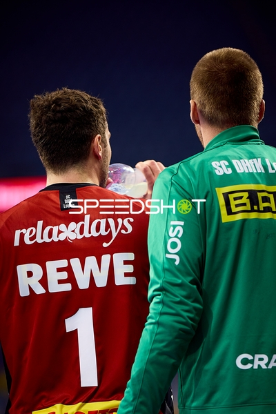 Spieler von SC DHfK Leipzig in Trainingskleidung