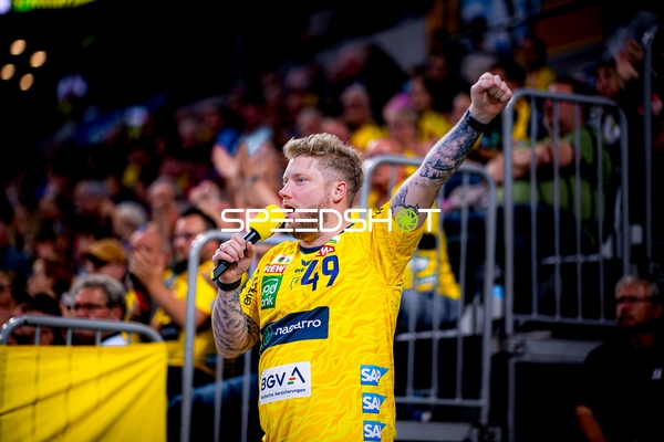 Kevin Gerwin (49; Rhein Neckar Löwen) bei Moderation