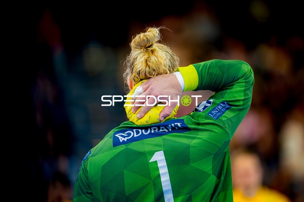 Torwart Mikael Appelgren (1;Rhein Neckar Löwen) bereitet sich vor