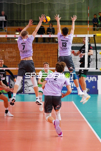 Spielszene mit Benjamin Kirsch (7; VCO Berlin), Kilian Schmiedeke (13; VCO Berlin) und Phillip Seils (2; VCO Berlin)