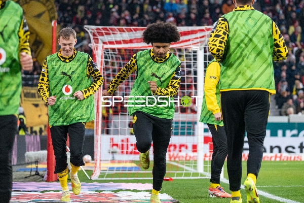 Spieler beim Aufwärmen