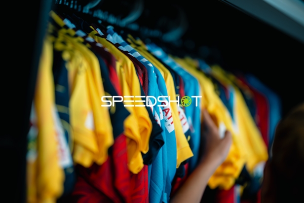 Trikots der Teams nebeneinander