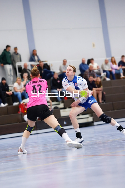 Intensives Passspiel zwischen TV Edingen Damen 1 und SG Nußloch