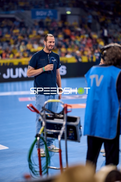 Moderation in der Halle